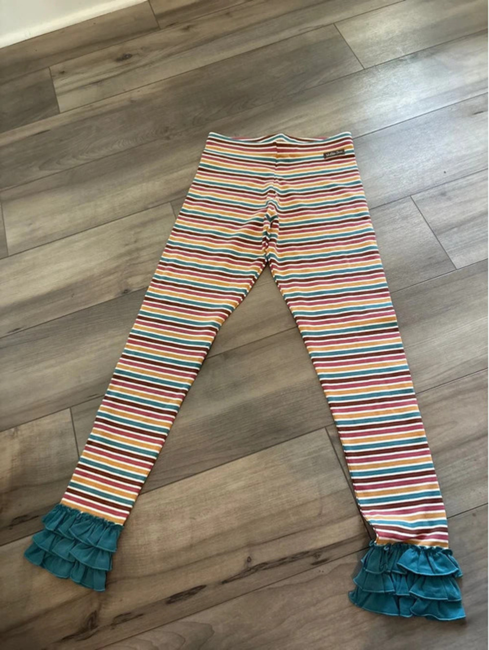 Matilda Jane Just Imagine Cassie Girl's Striped Leggings Size 14 EUC